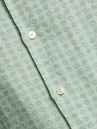 COLLECTION Geometric Linen Camp Shirt