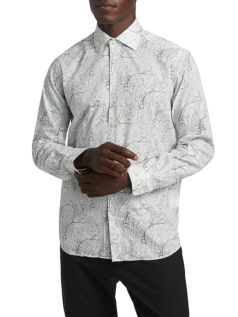 COLLECTION Paisley Button-Front Shirt