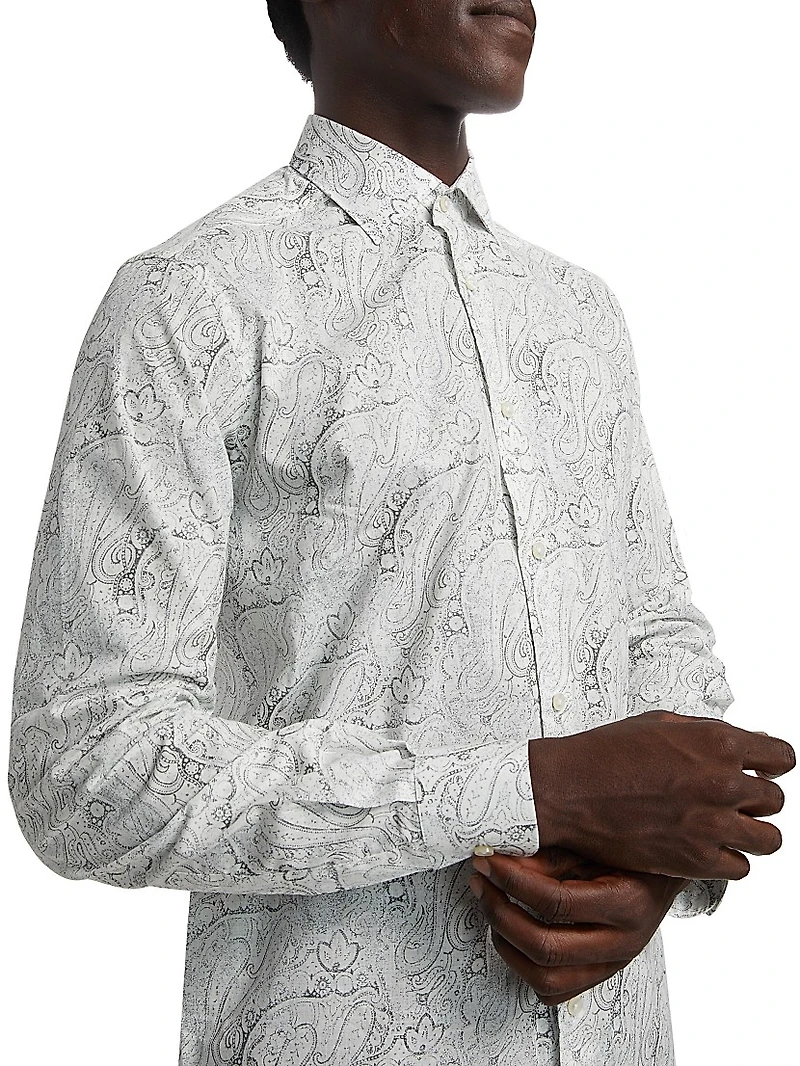 COLLECTION Paisley Button-Front Shirt