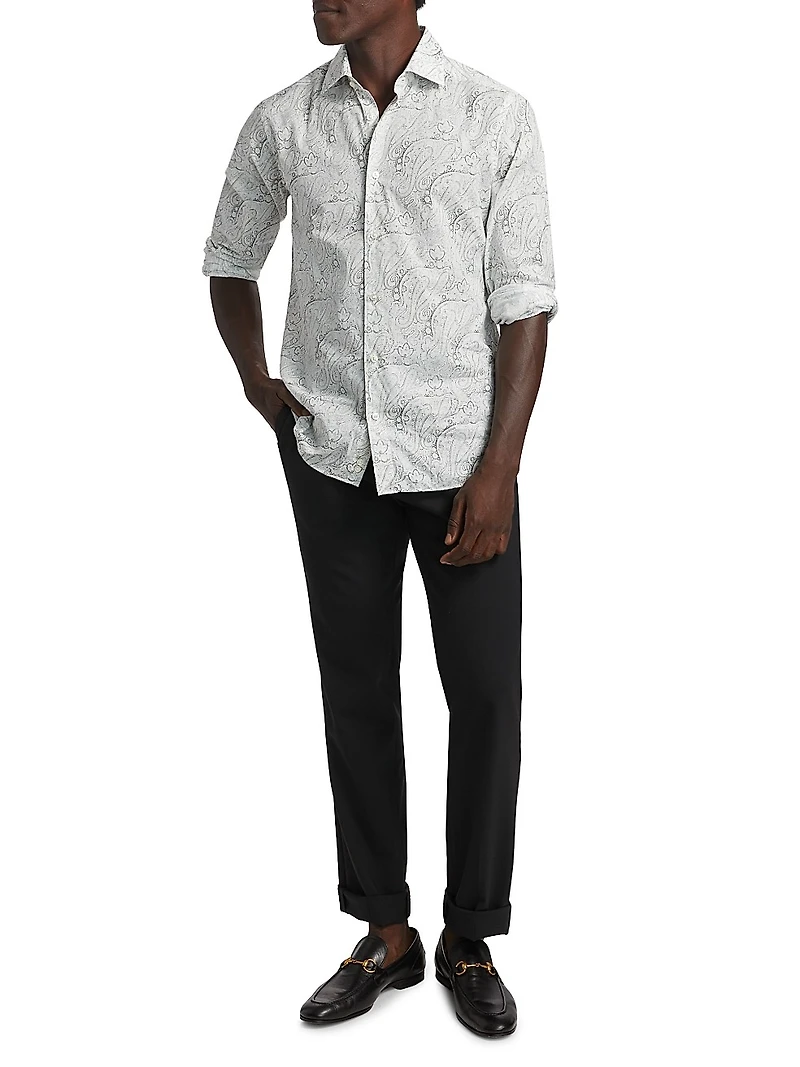 COLLECTION Paisley Button-Front Shirt