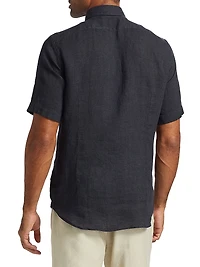 Linen Button-Front Shirt