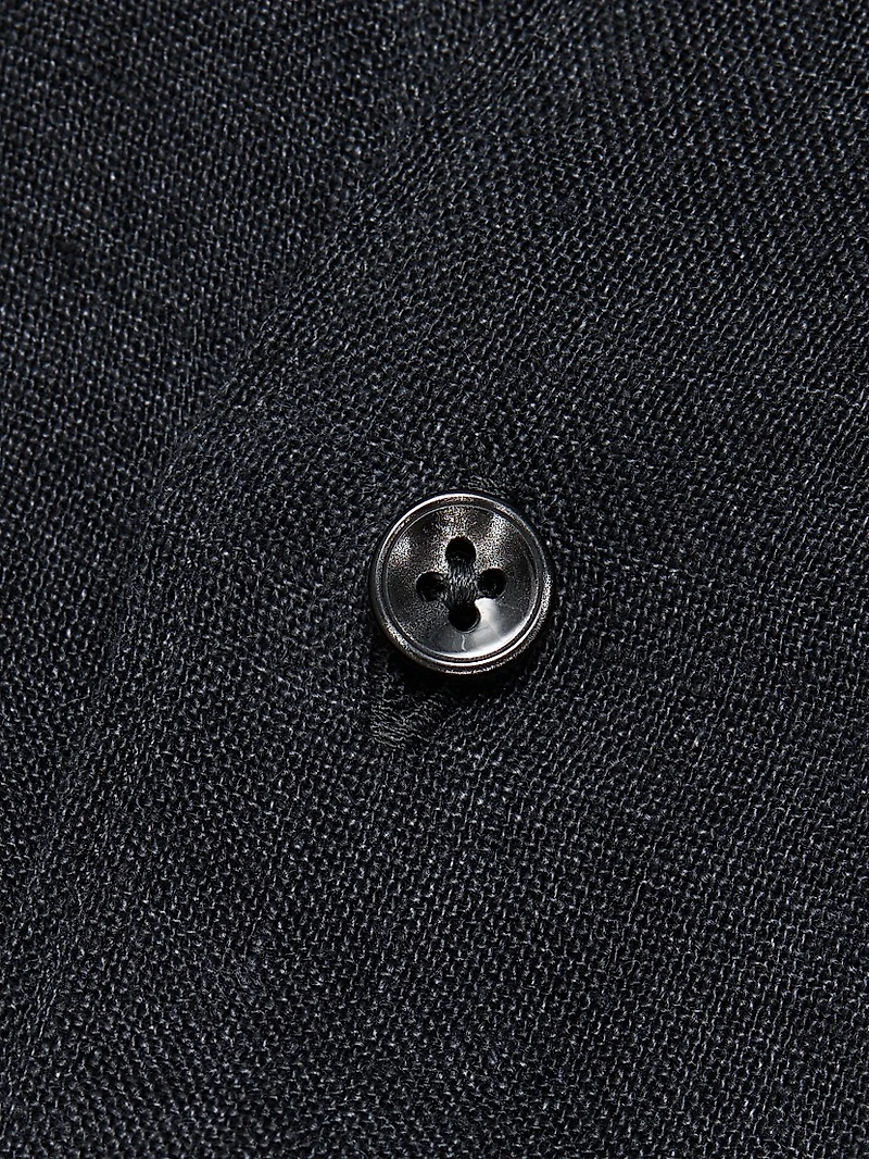 Linen Button-Front Shirt