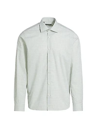 COLLECTION Green Check Button-Front Shirt