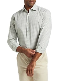 COLLECTION Green Check Button-Front Shirt