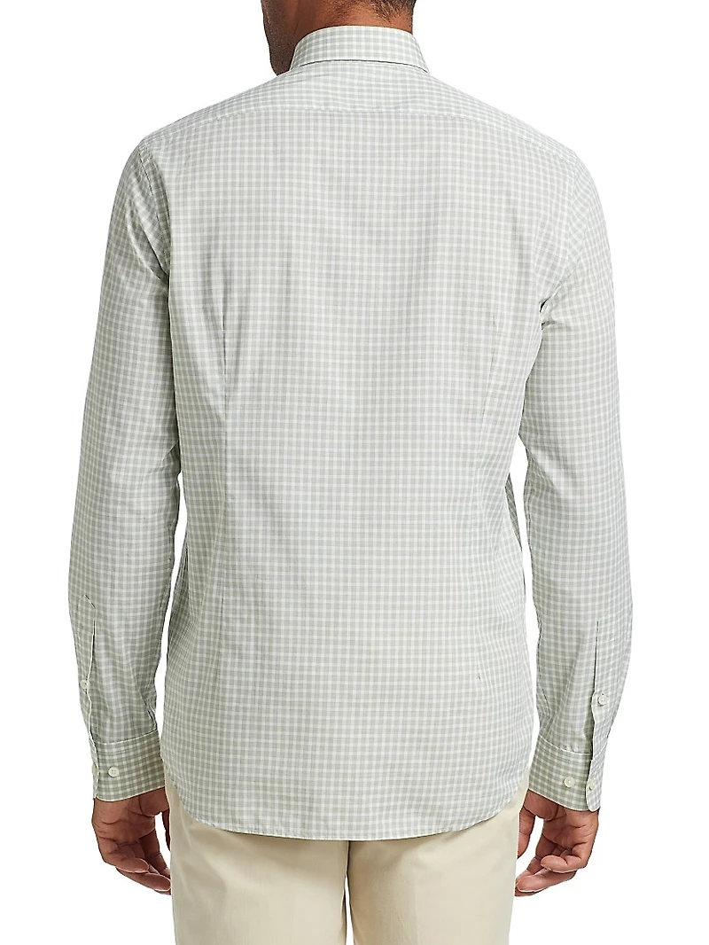 COLLECTION Green Check Button-Front Shirt