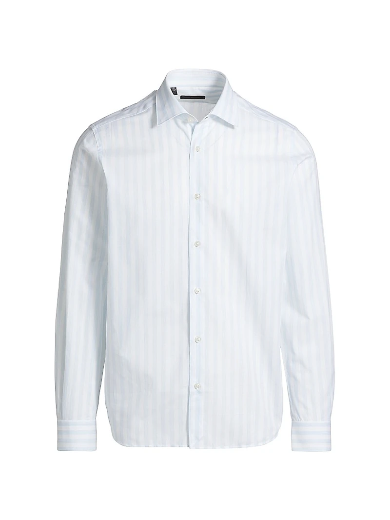 COLLECTION Striped Button-Front Shirt
