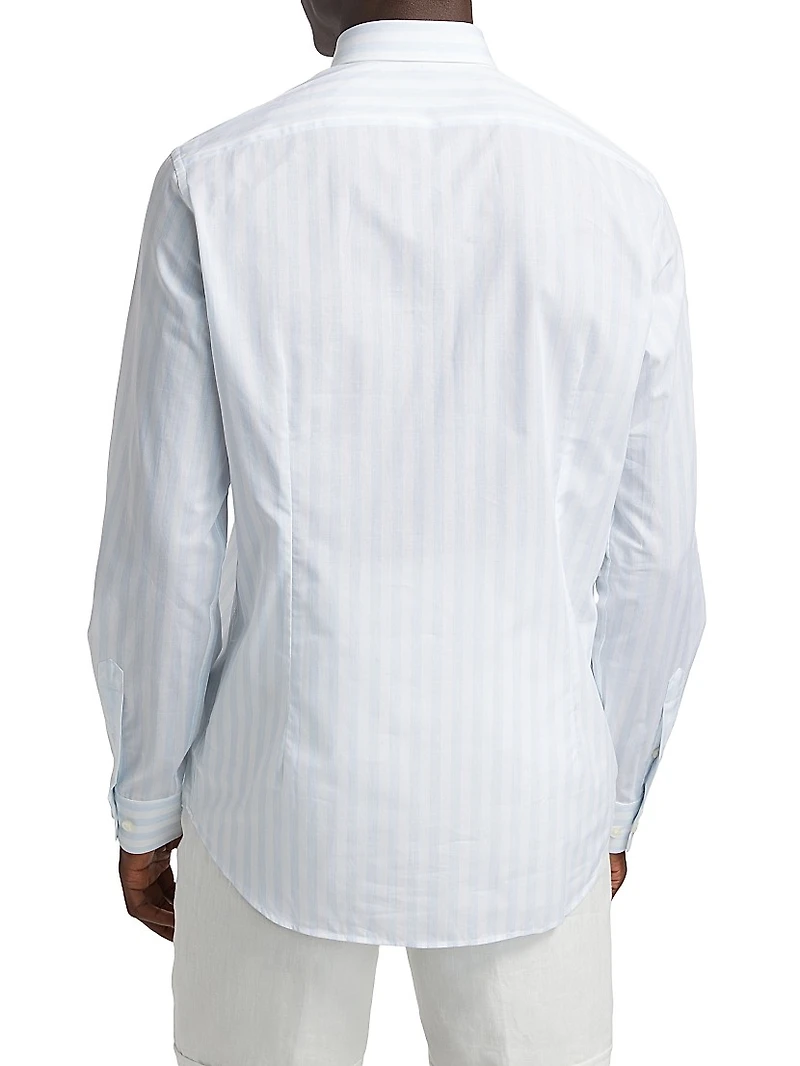COLLECTION Striped Button-Front Shirt