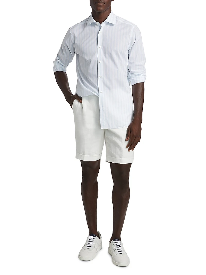 COLLECTION Striped Button-Front Shirt