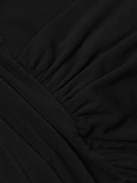 Ruched Sleeveless Midi-Dress