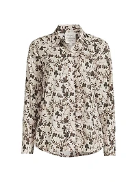Tea Leaves Frilled Button-Front Blouse