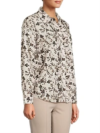 Tea Leaves Frilled Button-Front Blouse