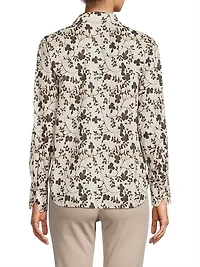 Tea Leaves Frilled Button-Front Blouse