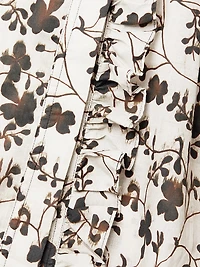 Tea Leaves Frilled Button-Front Blouse