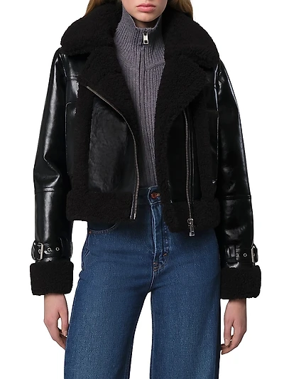 Jay Shiny Faux-Leather Jacket