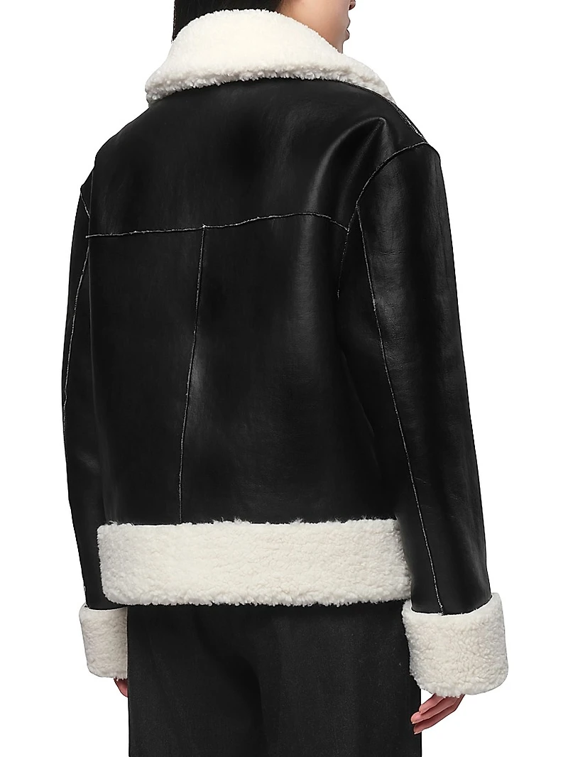 Charlie Vegan-Leather Reversible Coat