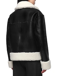 Charlie Vegan-Leather Reversible Coat