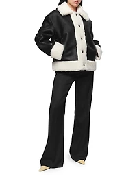 Charlie Vegan-Leather Reversible Coat