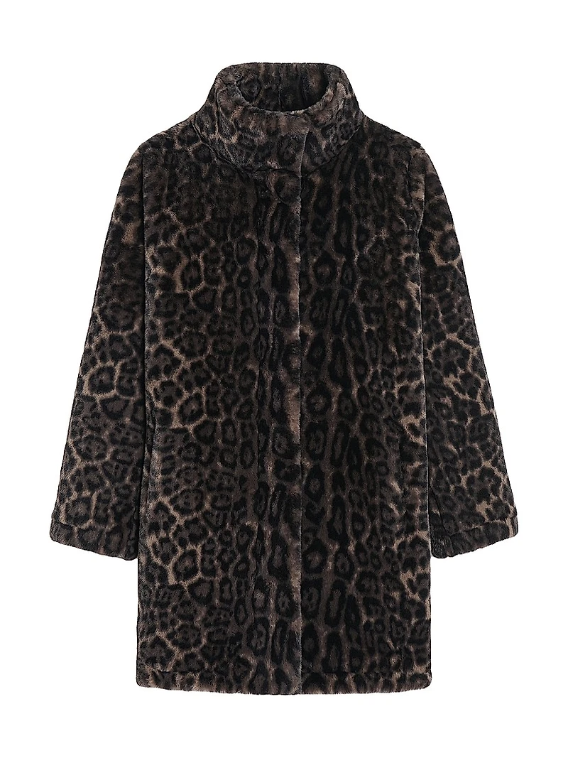 Blair Leopard Faux Fur Coat