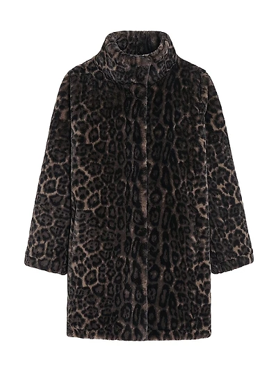 Blair Leopard Faux Fur Coat