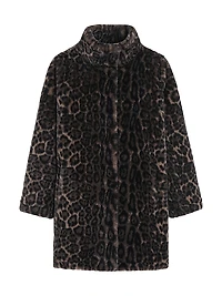 Blair Leopard Faux Fur Coat
