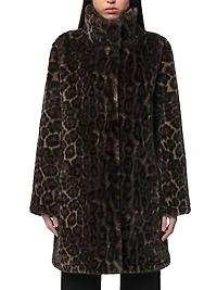 Blair Leopard Faux Fur Coat