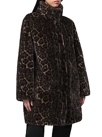 Blair Leopard Faux Fur Coat
