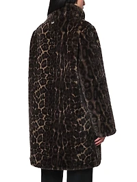 Blair Leopard Faux Fur Coat
