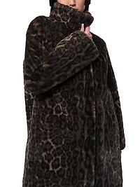 Blair Leopard Faux Fur Coat