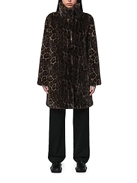 Blair Leopard Faux Fur Coat