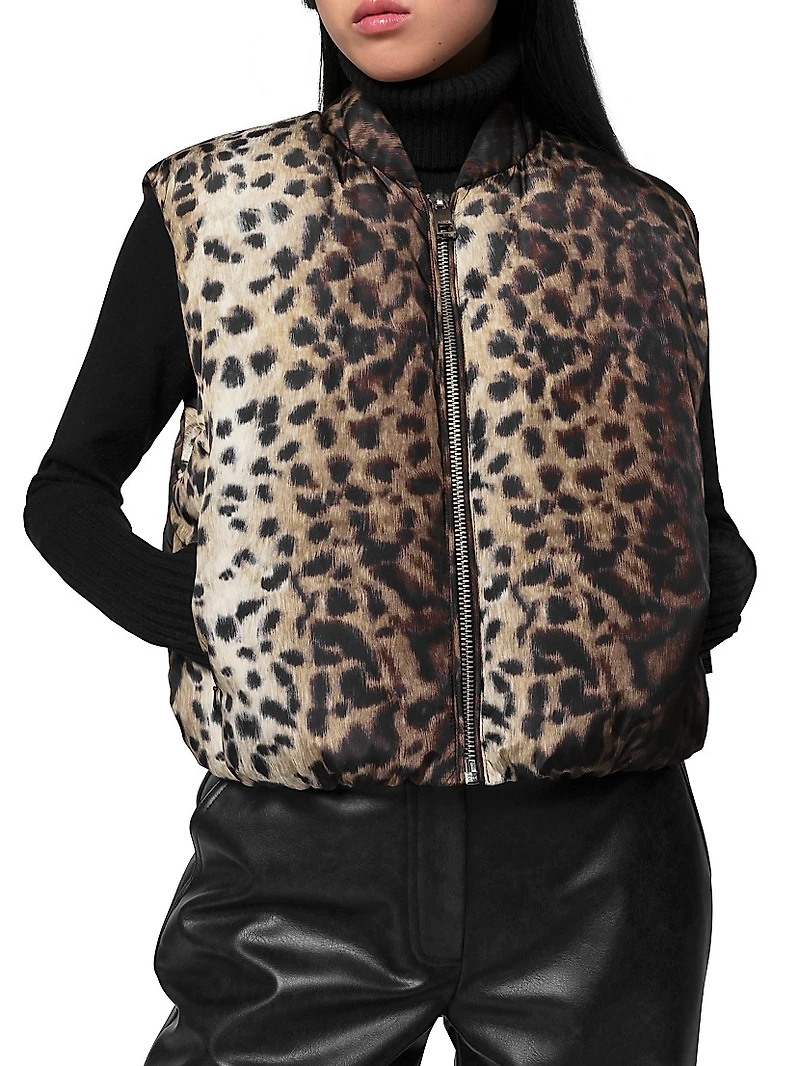 Phoenix Leopard Padded Vest