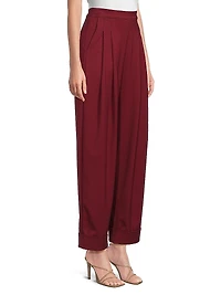 Robert Pleated High-Rise Pants