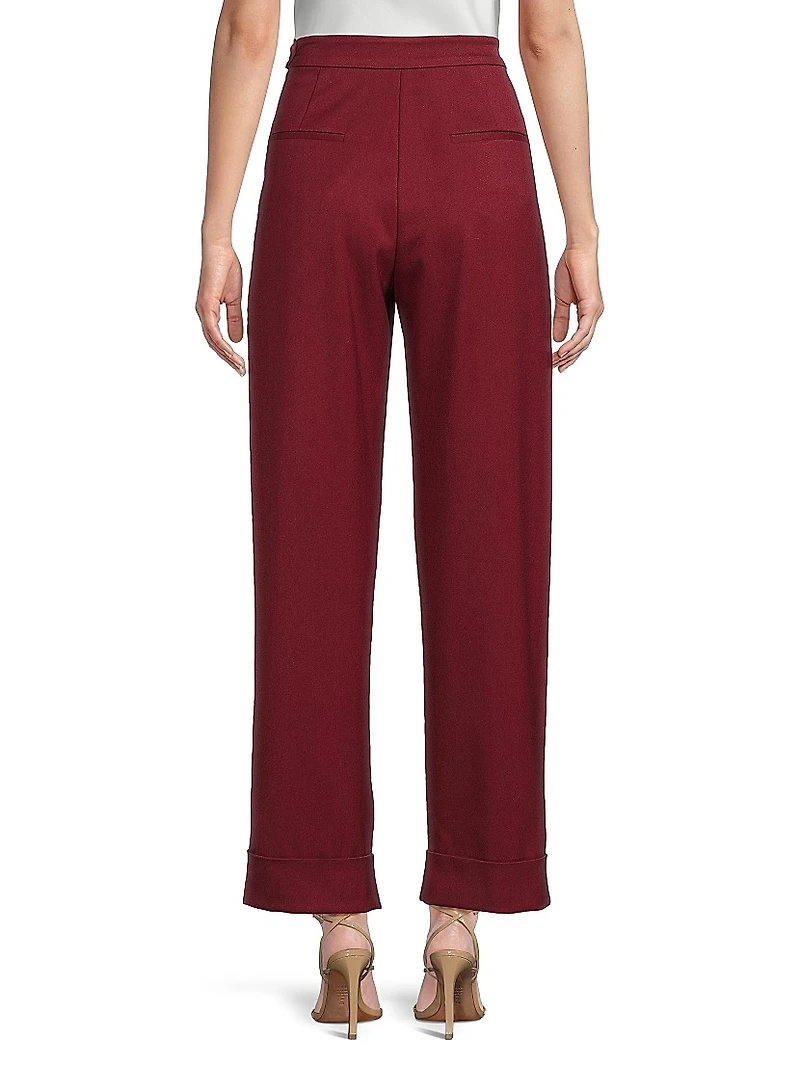 Robert Pleated High-Rise Pants
