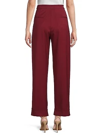 Robert Pleated High-Rise Pants