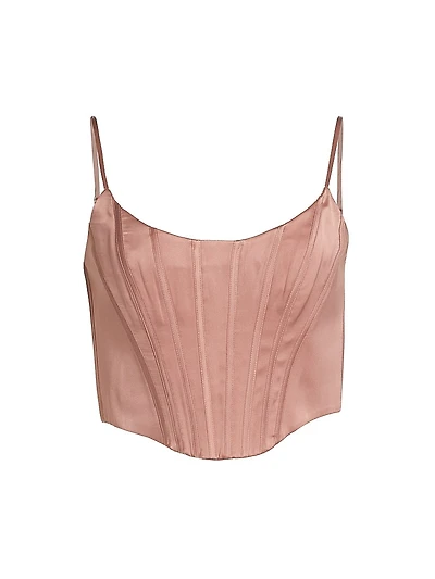 Silk Corset Crop Top