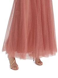 Polka Dot Tulle Maxi Skirt