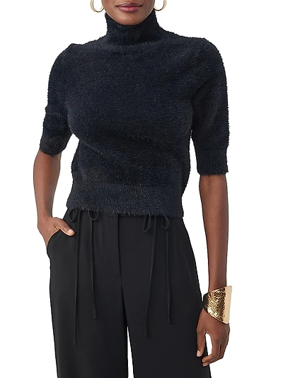 Mali Turtleneck Short-Sleeve Sweater