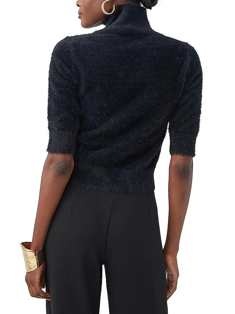 Mali Turtleneck Short-Sleeve Sweater