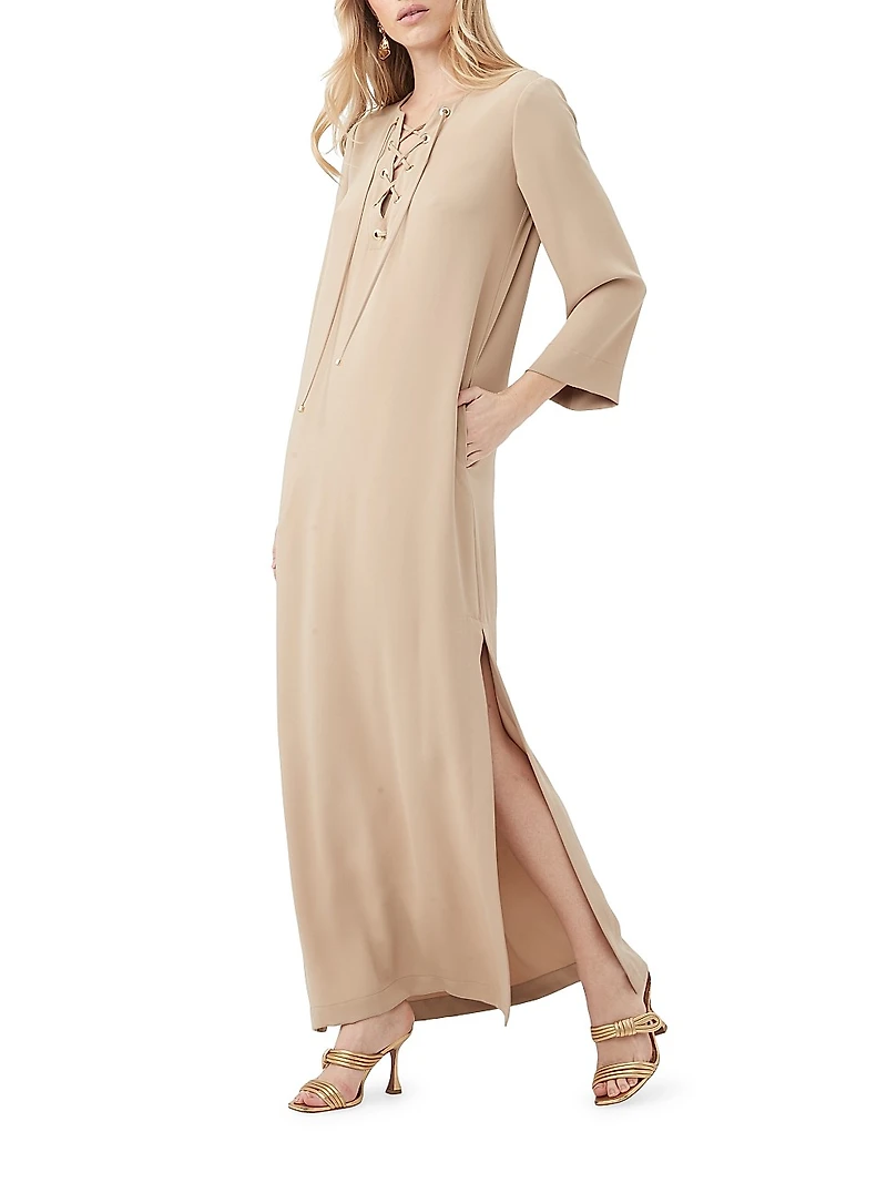 Catamaran 2 Lace-Up Maxi Dress