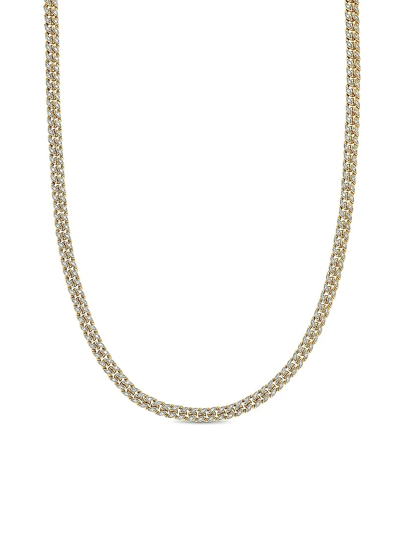 Curb Chain Necklace 18K Yellow Gold