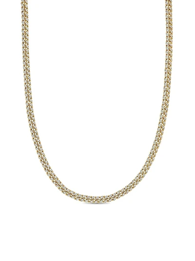 Curb Chain Necklace 18K Yellow Gold