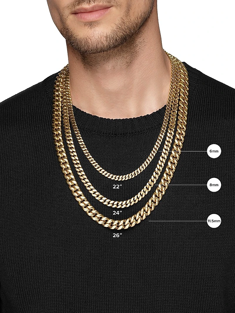 Curb Chain Necklace 18K Yellow Gold