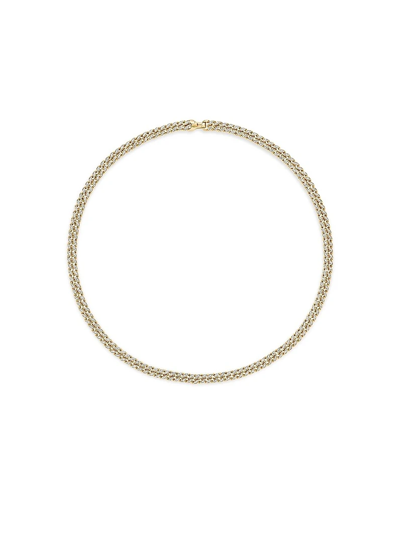 Curb Chain Necklace 18K Yellow Gold