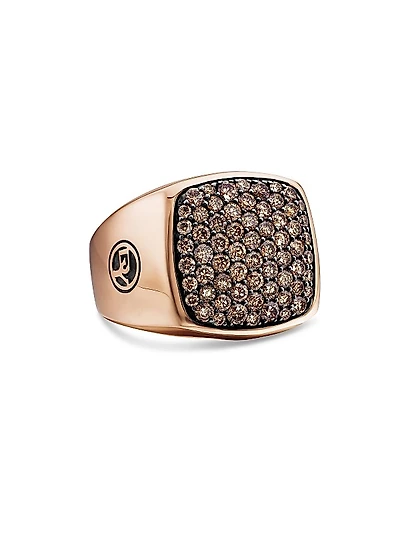 Streamline Signet Ring in 18K Rose Gold