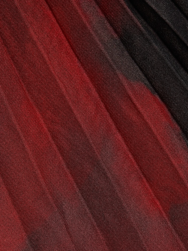 Floral Plissé Silk-Blend Dress