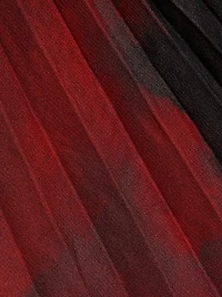 Floral Plissé Silk-Blend Dress