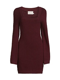 Carmen Waffle-Knit Minidress