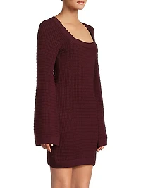 Carmen Waffle-Knit Minidress
