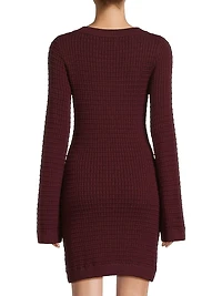 Carmen Waffle-Knit Minidress