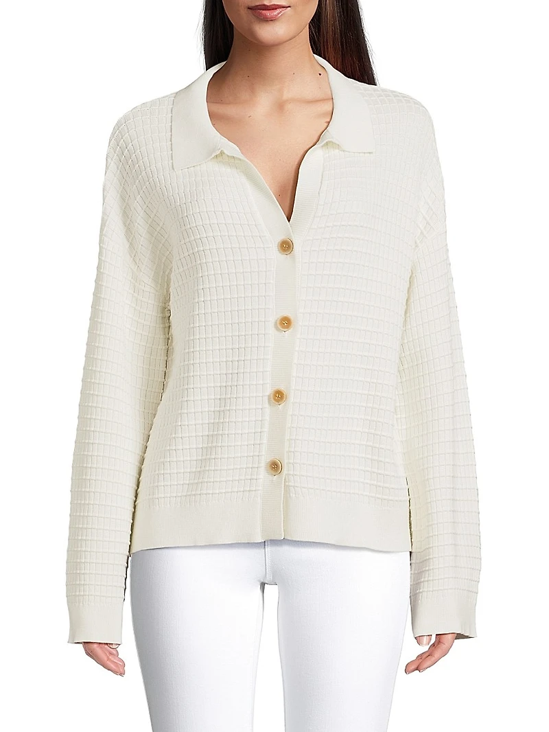 Oriane Waffle-Knit Shirt