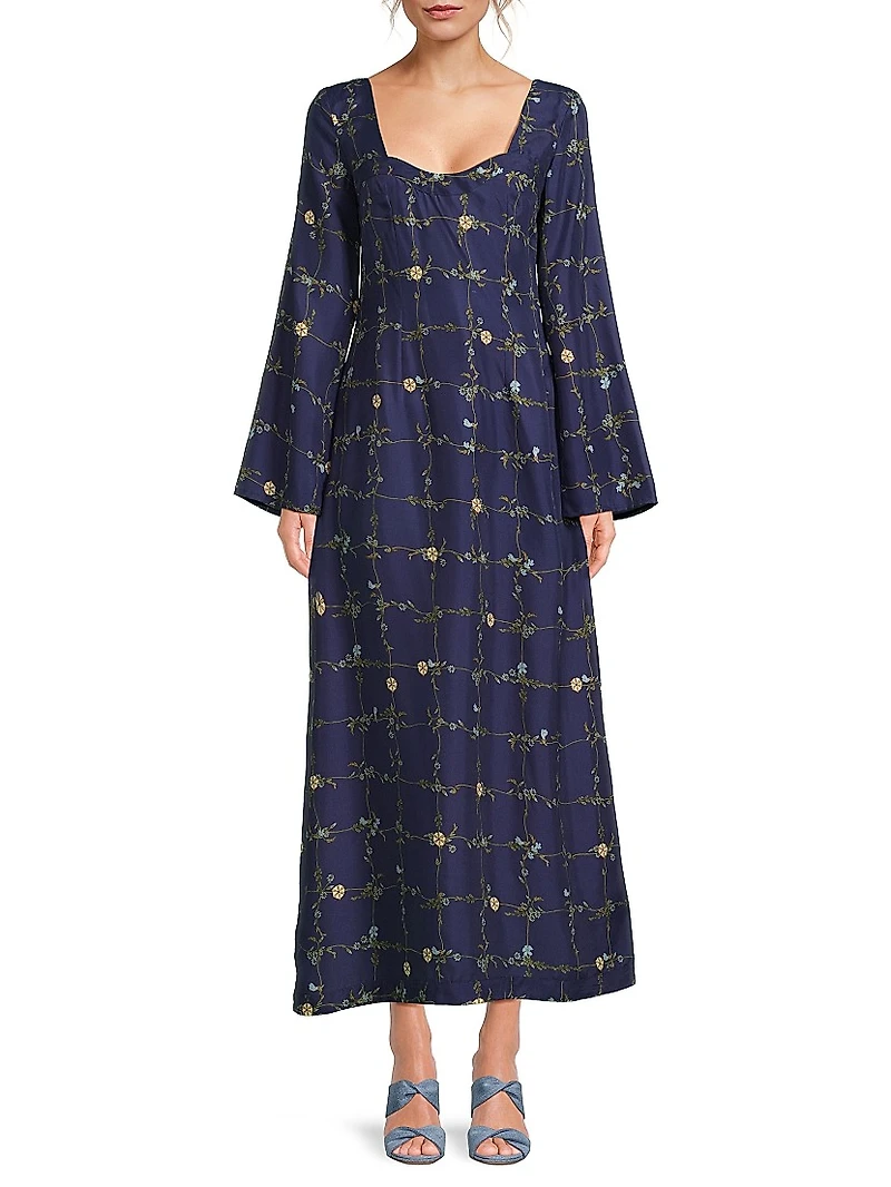 Scarlet Floral Maxi Dress